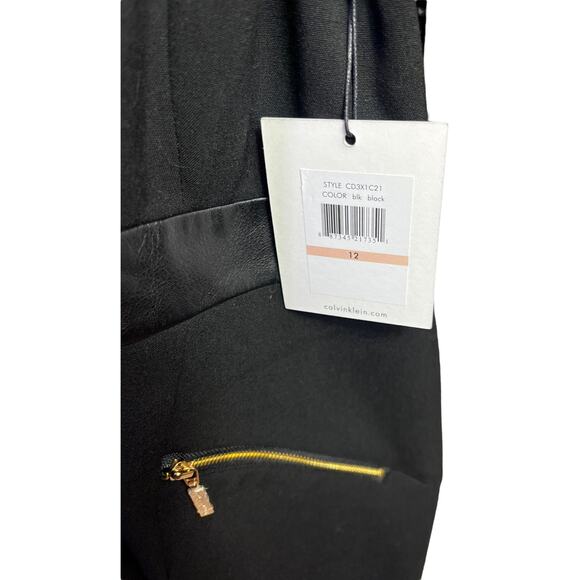 Calvin Klein Black Sheath Crepe Dress Work Career | Sz 12 | NWT - Picture 14 of 16